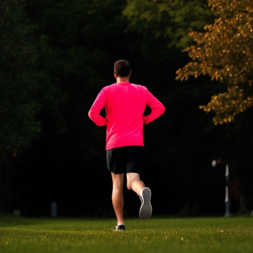 Un uomo che fa jogging in un parco, rappresentando l'importanza dell'esercizio fisico nella prevenzione dei problemi sessuali